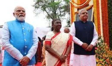 डॉ. अंबेडकर की 134वीं जयंती मनाई, संसद भवन में लॉन में