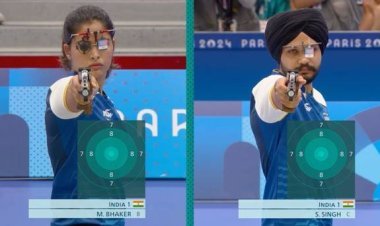 मनु भाकर और सरबजोत सिंह ने 10 मीटर एयर पिस्टल मिश्रित टीम स्‍पर्धा में भारत के लिए कांस्य पदक जीता