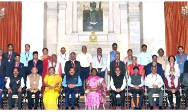 राष्ट्रपति श्रीमती द्रौपदी मुर्मु ने राष्ट्रीय विज्ञान पुरस्कार-2024 प्रदान किए