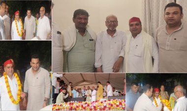 सांसद धर्मेंद्र यादव का अचानक दौरा, अंजान शहीद में गर्मजोशी से स्वागत, सगड़ी विधायक डॉ. एच.एन. पटेल भी रहे मौजूद