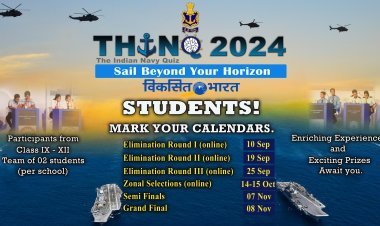 भारतीय नौसेना क्विज़- थिंक 2024 के ऑनलाइन एलिमिनेशन राउंड की शुरुआत