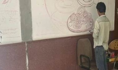 विधायी विभाग ने गलियारों और विभागीय कैंटीन की दीवारों पर सौंदर्यीकरण/पेंटिंग का कार्य कराया