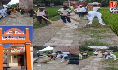 महात्मा गांधी जयंती पर ग्राम पंचायत नथनपुरा में स्वच्छता अभियान का नेतृत्व—यशस्वी प्रधान रमाश्रय भारद्वाज की पहल से गांव में छाया स्वच्छता का संदेश