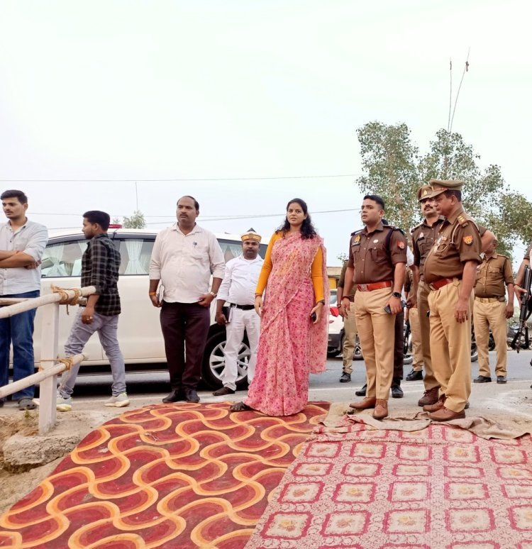 जिलाधिकारी व पुलिस अधीक्षक द्वारा छठ पूजा स्थल/घाट का किया गया निरीक्षण