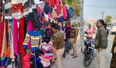 फुटपाथ मुक्त अभियान: पुलिस की सख्ती से सड़क पर सांस लेने लगा बड़हलगंज का कालेज रोड