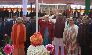 लखनऊ में 76वें गणतंत्र दिवस की भव्य परेड, राज्यपाल आनंदीबेन पटेल और मुख्यमंत्री योगी आदित्यनाथ ने किया राष्ट्रध्वज का सम्मान