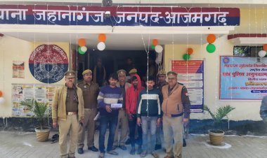 जहानागंज पुलिस ने गोकशी करने वाले तीन अभियुक्तों को अवैध हथियार और प्रतिबंधित पशुओं के साथ दबोचा