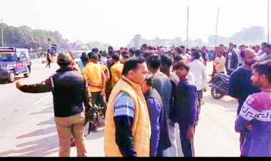 सड़क पार कर रहे कोटेदार को ट्रक ट्राला से टक्कर, हुई मौत