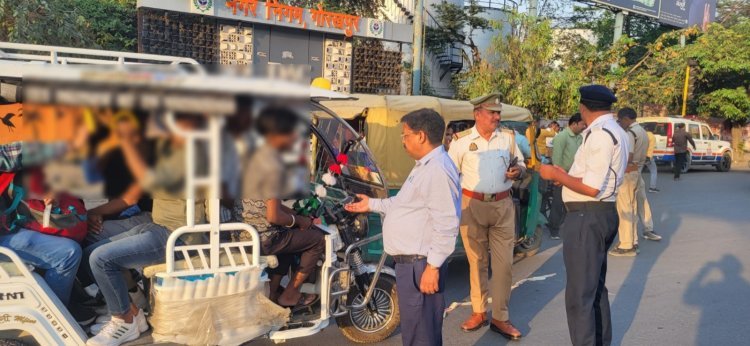 गोरखपुर में यातायात पुलिस का बड़ा एक्शन! हजारों वाहन चेक, सैकड़ों का चालान – नियम तोड़ने वालों की खैर नहीं!