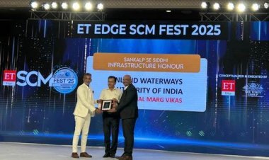 ईटी एज एससीएम फेस्ट 2025 में आईडब्ल्यूएआई को 'संकल्प से सिद्धि इंफ्रास्ट्रक्चर सम्मान', जल परिवहन के क्षेत्र में ऐतिहासिक उपलब्धि