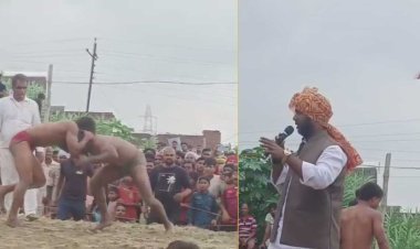नागपंचमी पर खड़ेसरी बना 'कुश्ती का कुरुक्षेत्र', राष्ट्रीय पहलवानों के दमदार दांव ने लूटी महफ़िल