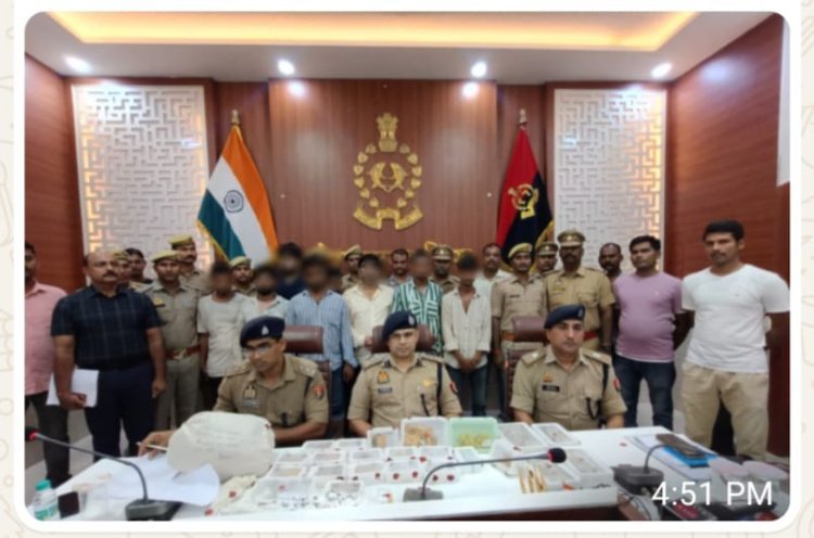 गोरखपुर -अन्तरराज्यीय संगठित गिरोह का भंडाफोड़, आठ अभियुक्त गिरफ्तार