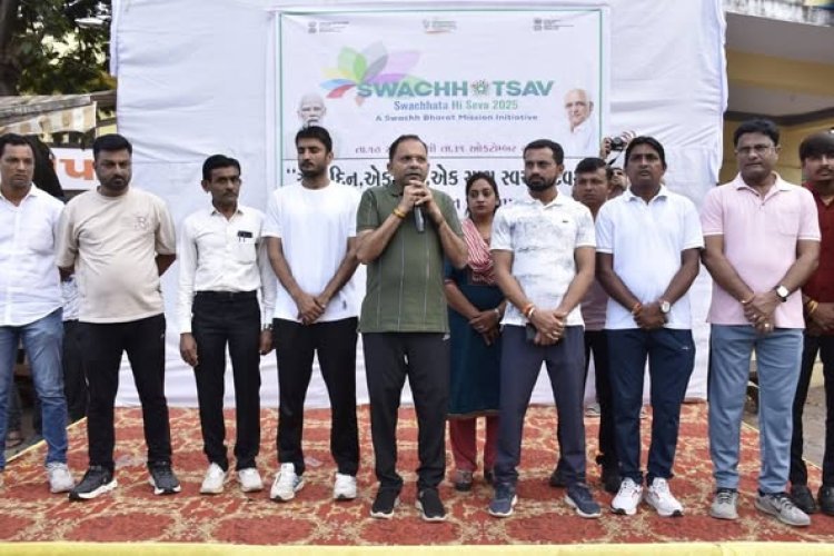 वन मंत्री मुकेशभाई पटेल ने ओलपाड़ में किया स्वच्छता अभियान का नेतृत्व