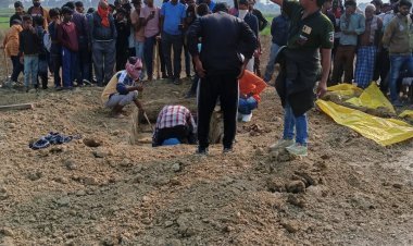 गगहा में दफन शव से उठा मौत का रहस्य: दिलशाद का शव छठे दिन कब्र से निकाला गया, पोस्टमार्टम के लिए जिला अस्पताल भेजा गया