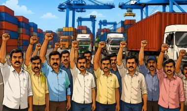 हजीरा पोर्ट पर परिवहन संकट गहराया: अनिश्चितकालीन हड़ताल की चेतावनी, हजारों कंटेनरों की आवाजाही पर मंडराया संकट