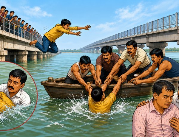 सरयू सेतु पर मौत को मात: नाविक की बहादुरी से बची एक जिंदगी, फिर उठी सुरक्षा जाल लगाने की पुरानी मांग