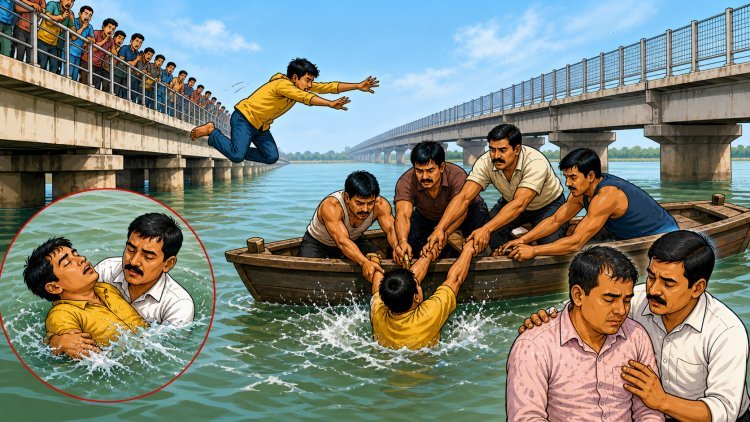 सरयू सेतु पर मौत को मात: नाविक की बहादुरी से बची एक जिंदगी, फिर उठी सुरक्षा जाल लगाने की पुरानी मांग