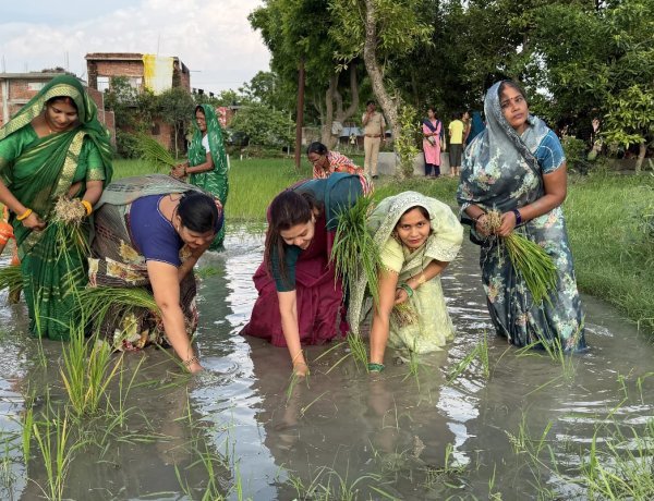 जब खेत में उतरीं राज्य महिला आयोग की सदस्य: डॉ. प्रियंका मौर्या ने ग्रामीण महिलाओं संग की धान की रोपाई, दिया सम्मान और सहभागिता का संदेश
