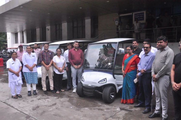 स्वास्थ्य मंत्री की आकस्मिक यात्रा के बाद बड़ा फैसला: नए सिविल अस्पताल में मरीजों की सुविधा हेतु 3 गोल्फ कारें समर्पित