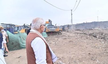 भलस्वा डंपसाइट से कूड़े के पहाड़ का होगा अंत! 15 अक्टूबर तक पूरी सफाई का लक्ष्य, केंद्रीय मंत्री मनोहर लाल ने किया निरीक्षण