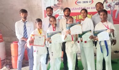 मंडल स्तर पर शानदार प्रदर्शन का मिला इनाम, प्रदेश स्तरीय कराटे प्रतियोगिता के लिए चार खिलाड़ियों का चयन
