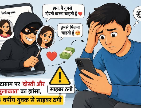 इंस्टाग्राम पर ‘दोस्ती और मुलाकात’ का झांसा, 24 वर्षीय युवक से साइबर ठगी