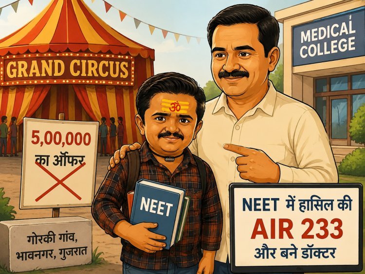 सिर्फ 3 फीट 4 इंच कद, लेकिन हौसला आसमान से ऊंचा! सर्कस के 5 लाख ठुकराकर पिता ने बेटे को पढ़ाया, NEET में हासिल की AIR 233 और बन गए डॉक्टर गणेश बरैया