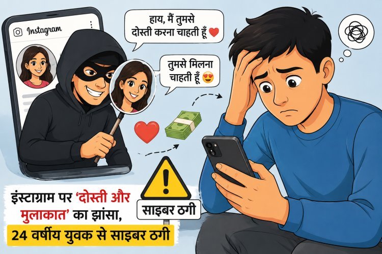 इंस्टाग्राम पर ‘दोस्ती और मुलाकात’ का झांसा, 24 वर्षीय युवक से साइबर ठगी