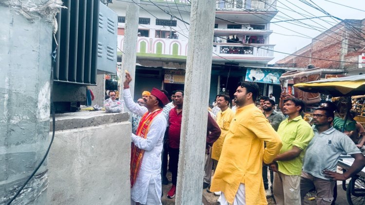 250 केवी का नया ट्रांसफार्मर लगने से कस्बेवासियों ने ली राहत की सांस