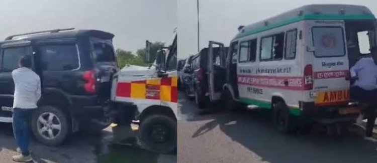 यूपी: पूर्वांचल एक्सप्रेसवे पर राहुल गांधी के काफिले की गाड़ियां आपस में टकराईं, कई लोग घायल; सांसद सुरक्षित